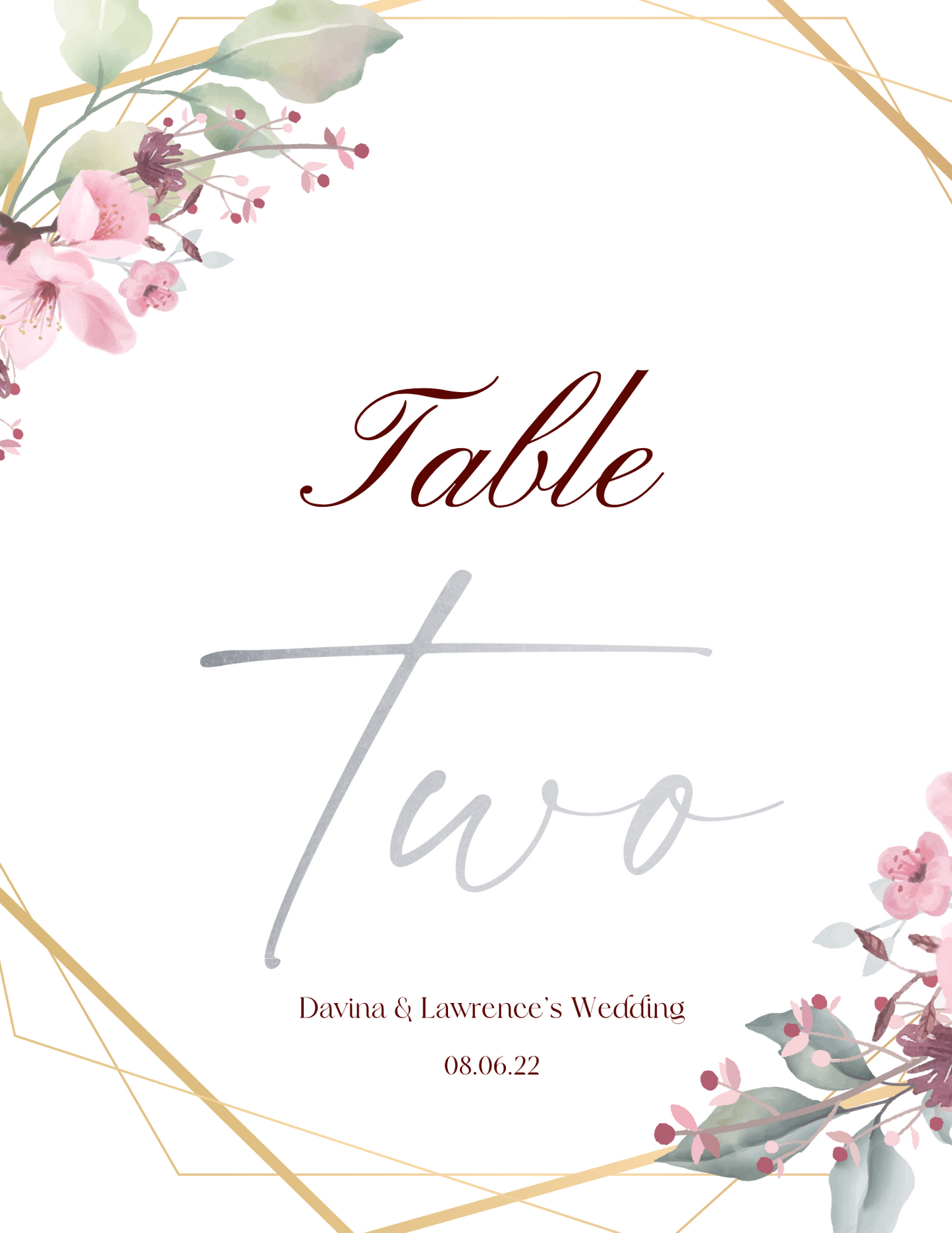 Personalized Table Numbers