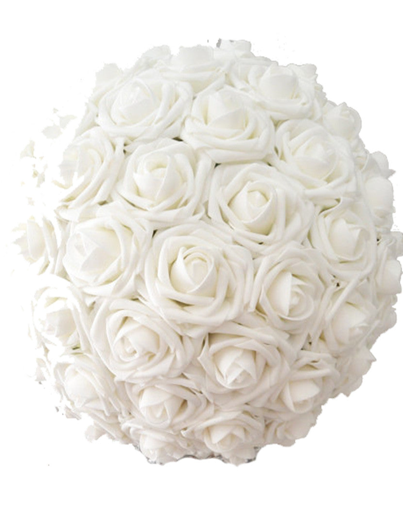 Large Rose Floral Ball (White)